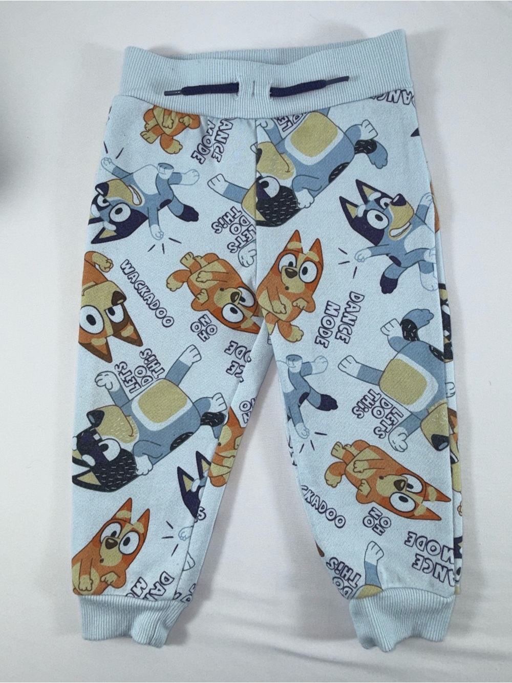 Bluey 12M Bluey & Bingo Print Unisex Toddler Blue Sky Sweatpants